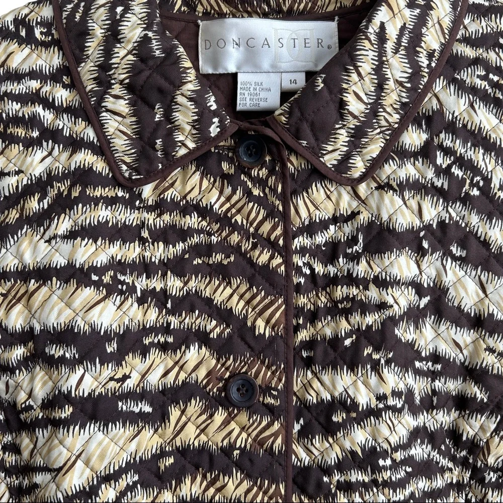 Don Caster Reversible Silk Animal Print Quilted Jacket (14)